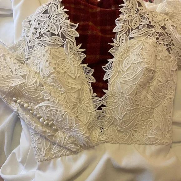 TK DELANEY WEDDING Long Sleeve Lace Dress in size 12 - Picture 8 of 16